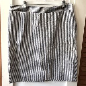 Seersucker Pencil Skirt